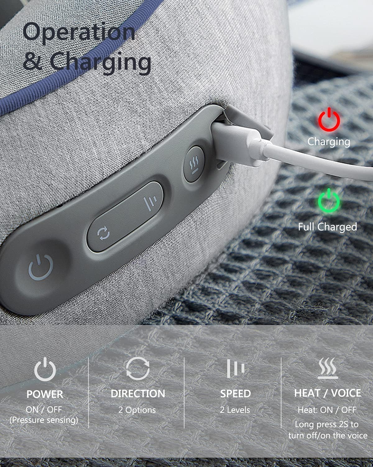 CONQUECO 3D Shiatsu Neck and Back Massager with Heat