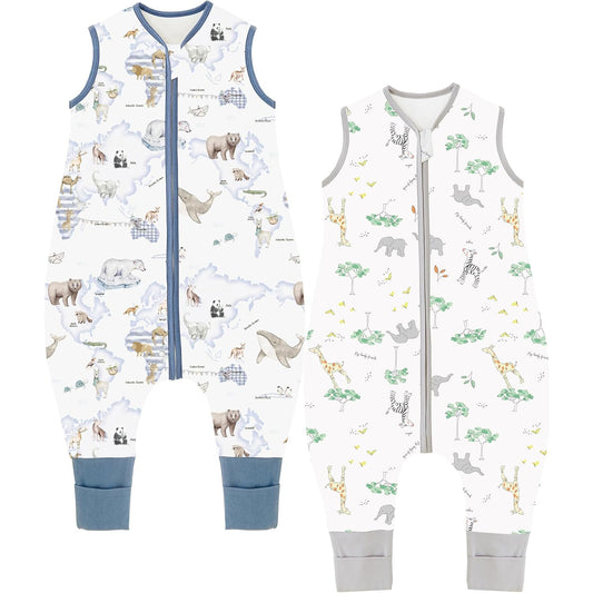 Chilsuessy Baby Sleeping Bag with Feet 1.5 TOG Cotton Wearable Blanket for Toddlers - Gomix Brands Outlet