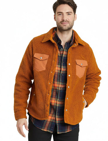Goodfellow & Co Men's Sherpa Faux Fur Shirt Jacket