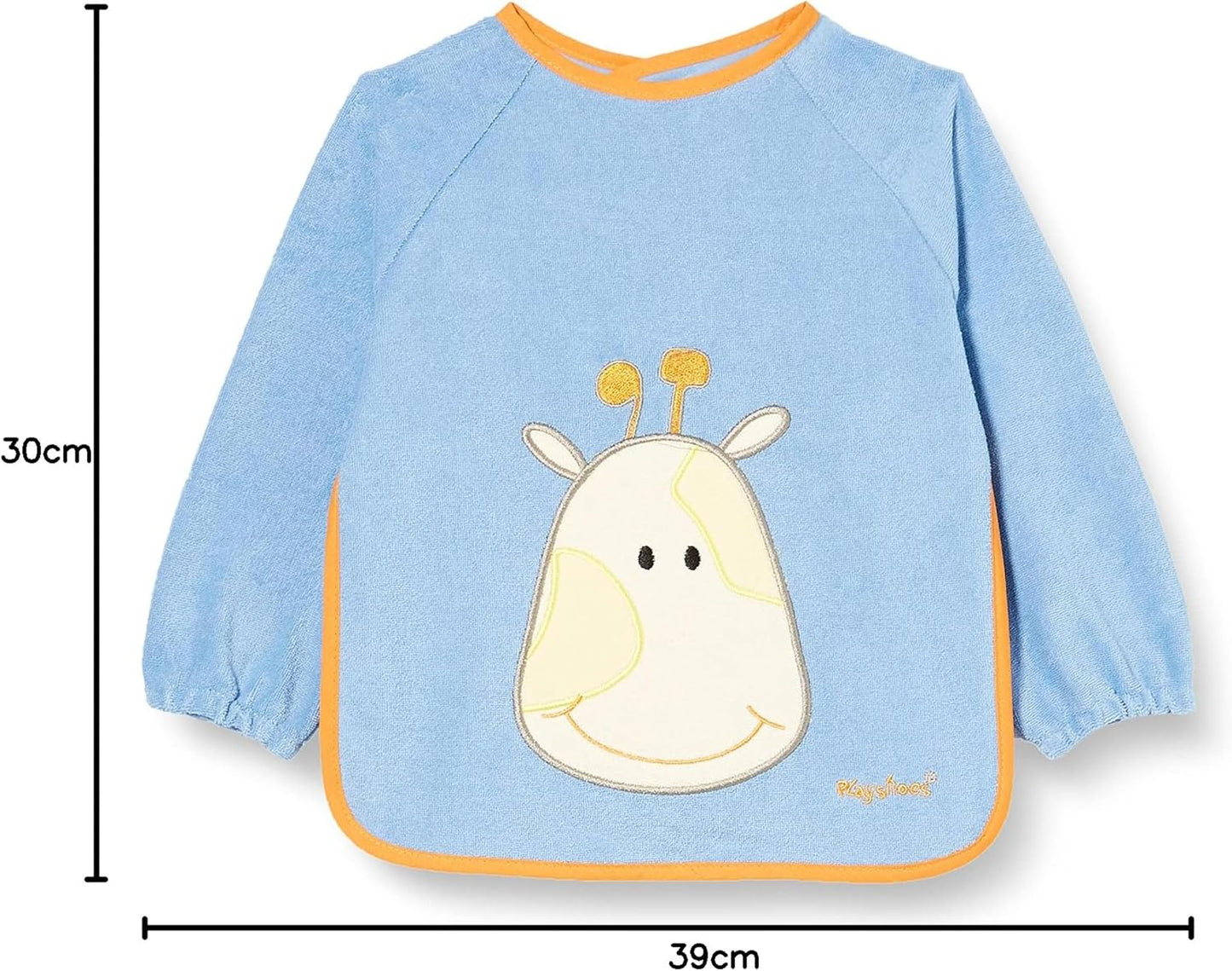 Playshoes Soft Terry Cloth Waterproof Baby Bib with Sleeves