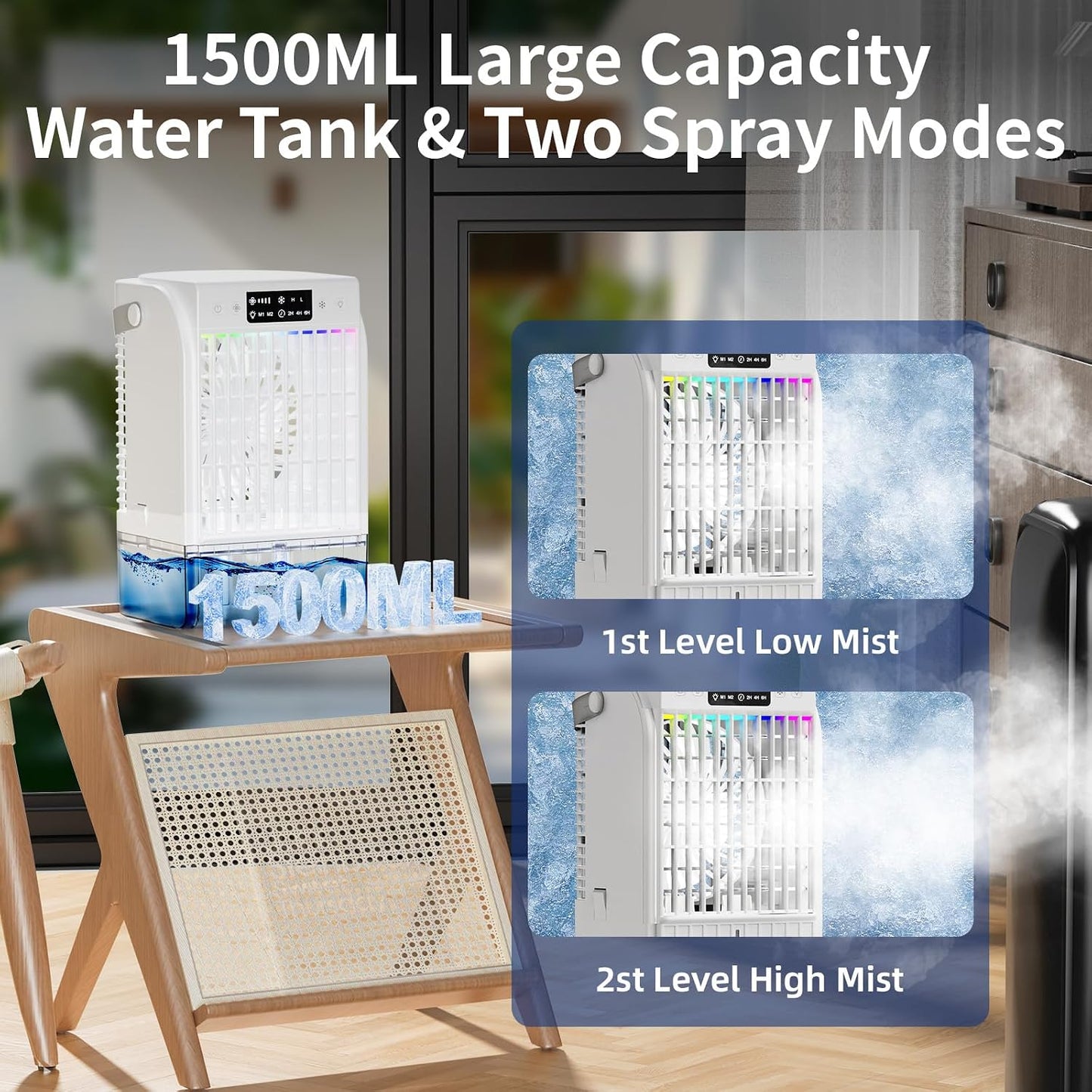 BAPOLE F22 4-in-1 Portable Air Conditioner 1.5 L Tank White