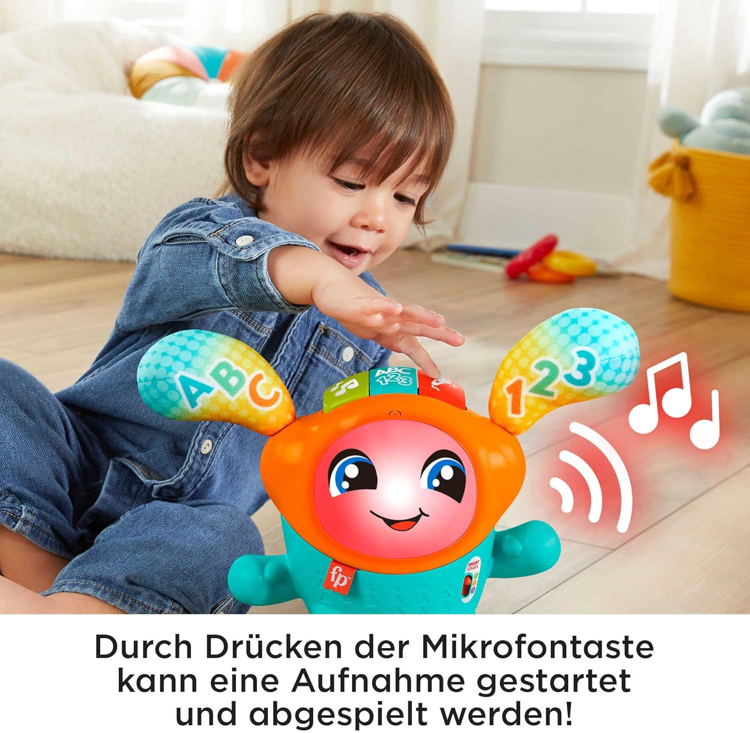 Fisher-Price DJ Hüpfi Interactive Bouncing Music Toy for Babies