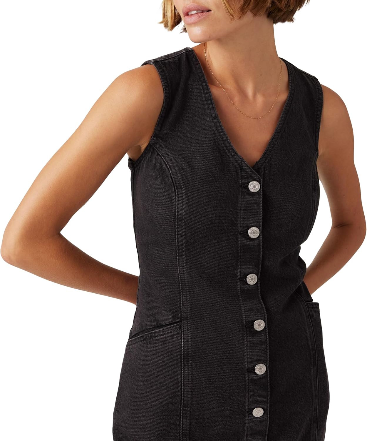 Levi's Women's Vianna Denim Dress with Capturing Moments Print