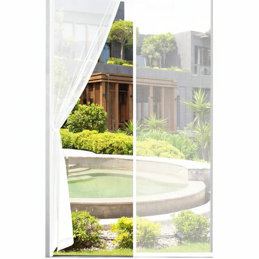Cinkee White Magnetic Door Screen 120x210cm Dense Mesh - Gomix Brands Outlet