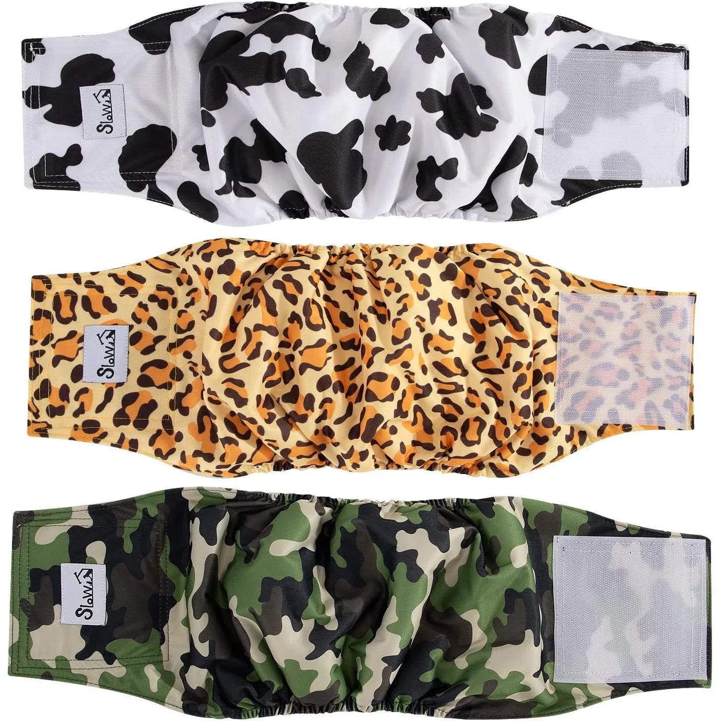 SlowTon 3-Pack Reusable Male Dog Diapers | High Absorbency Wraps - Gomix Brands Outlet