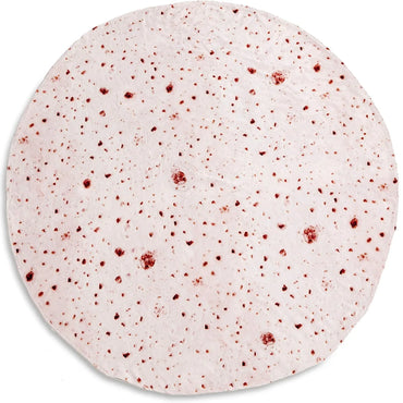 Kanguru Cream Piadina Burrito Tortilla Blanket – 63‑inch Round Fleece Throw - Gomix Brands Outlet