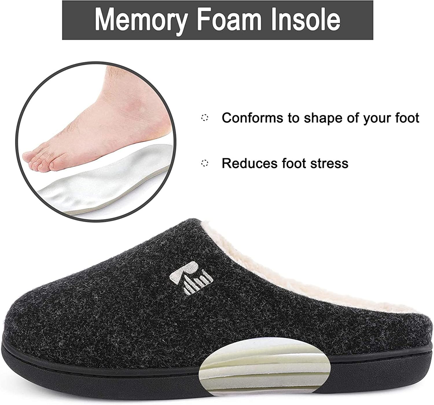 RockDove Men's Two-Tone Sherpa Slipper Set Size 10.5