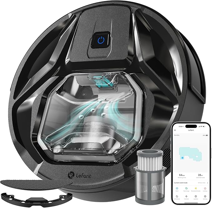 Lefant M320 Robot Vacuum with 6000Pa Suction, Carpet Detection, Mop