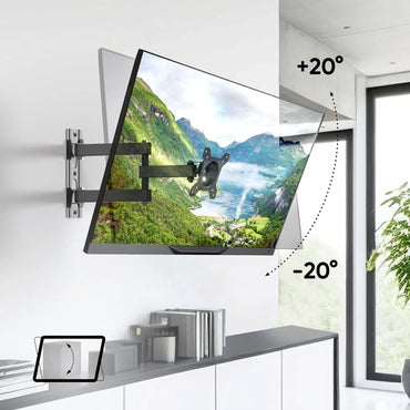 Full Motion Small TV Wall Mount, 10-32" 33lb, Swivel Tilt - Gomix Brands Outlet
