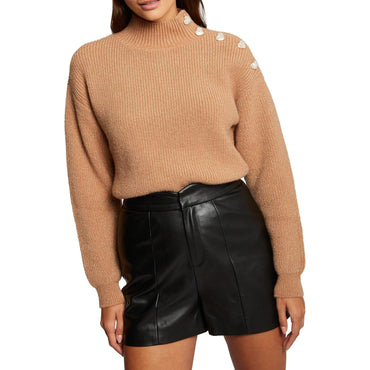 Morgan Women's Chunky Knit Jumper – Cozy Camel Color, Medium Fit