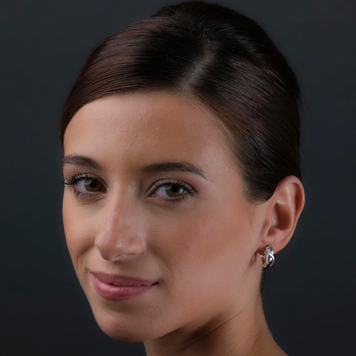 18ct Gold Plated Sterling Silver Huggie Earrings - Dazzling Zirconia Hoops