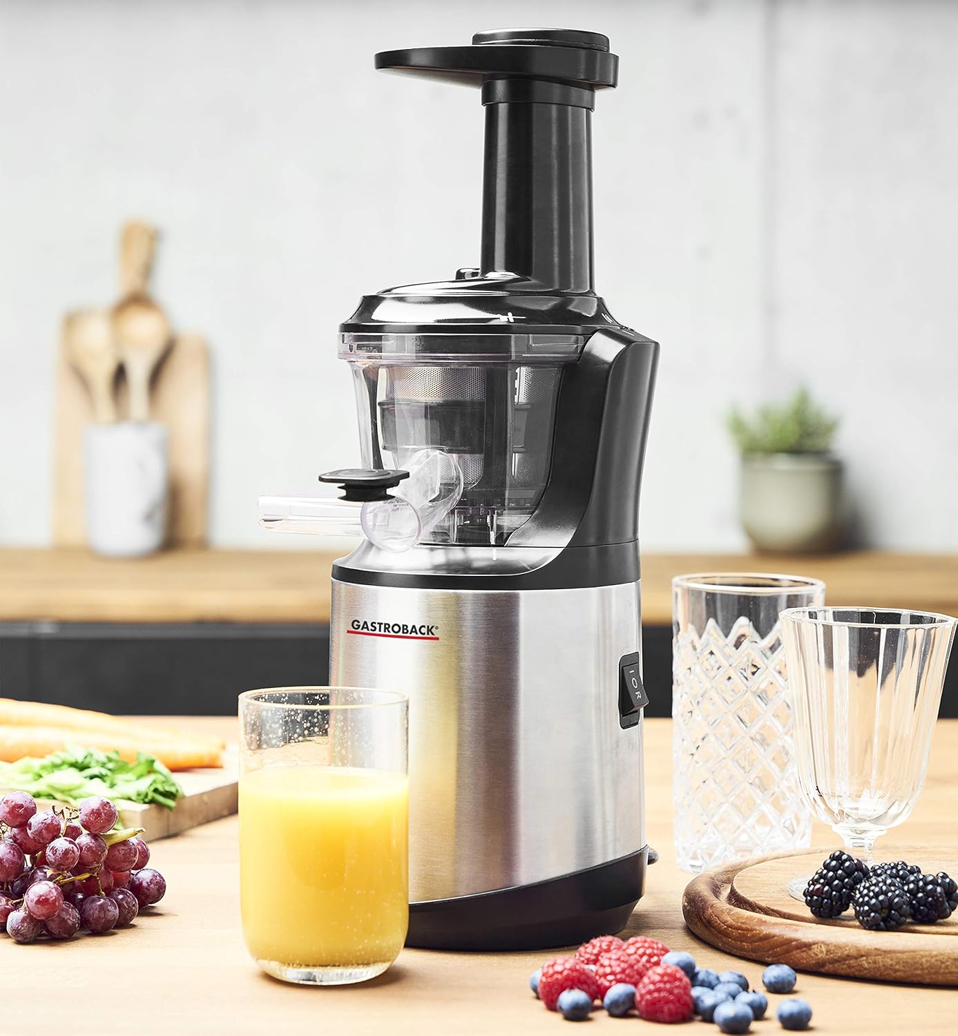 GASTROBACK Advanced Vital Slow Juicer, Black & Silver