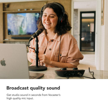 Focusrite Vocaster One Compact Podcasting Interface with Auto Gain Loopback - Gomix Brands Outlet