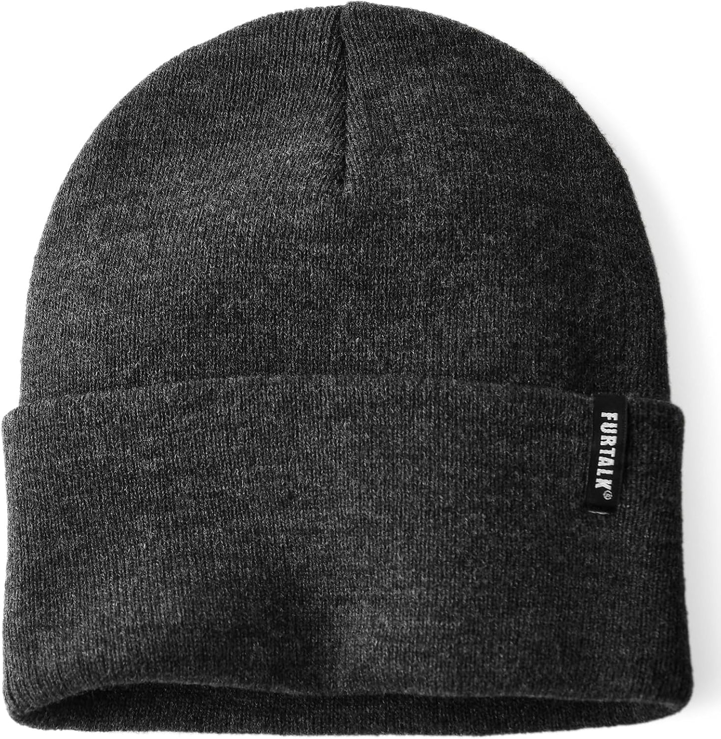 FURTALK Soft Warm Unisex Cuffed Beanie Knitted Skull Cap for Men Women