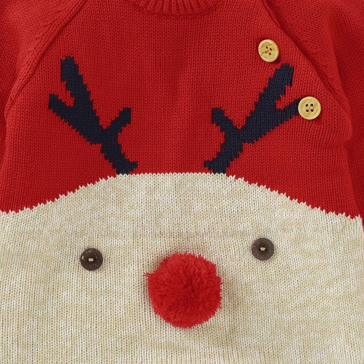 Verve Jelly Reindeer Christmas Baby Onesie Long Sleeve