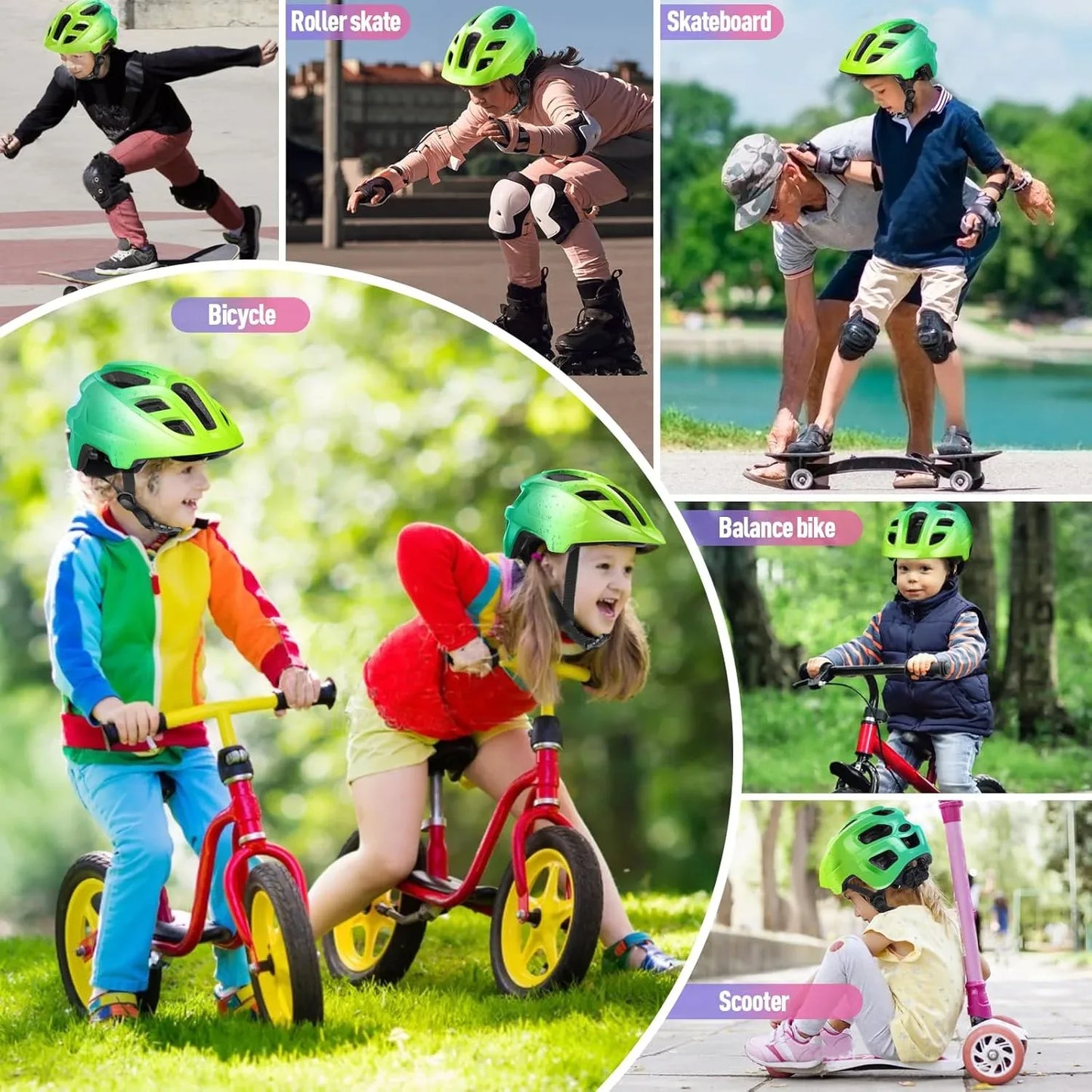 Kids Bike Helmet with Detachable Visor, Adjustable Fit - Gomix Brands Outlet