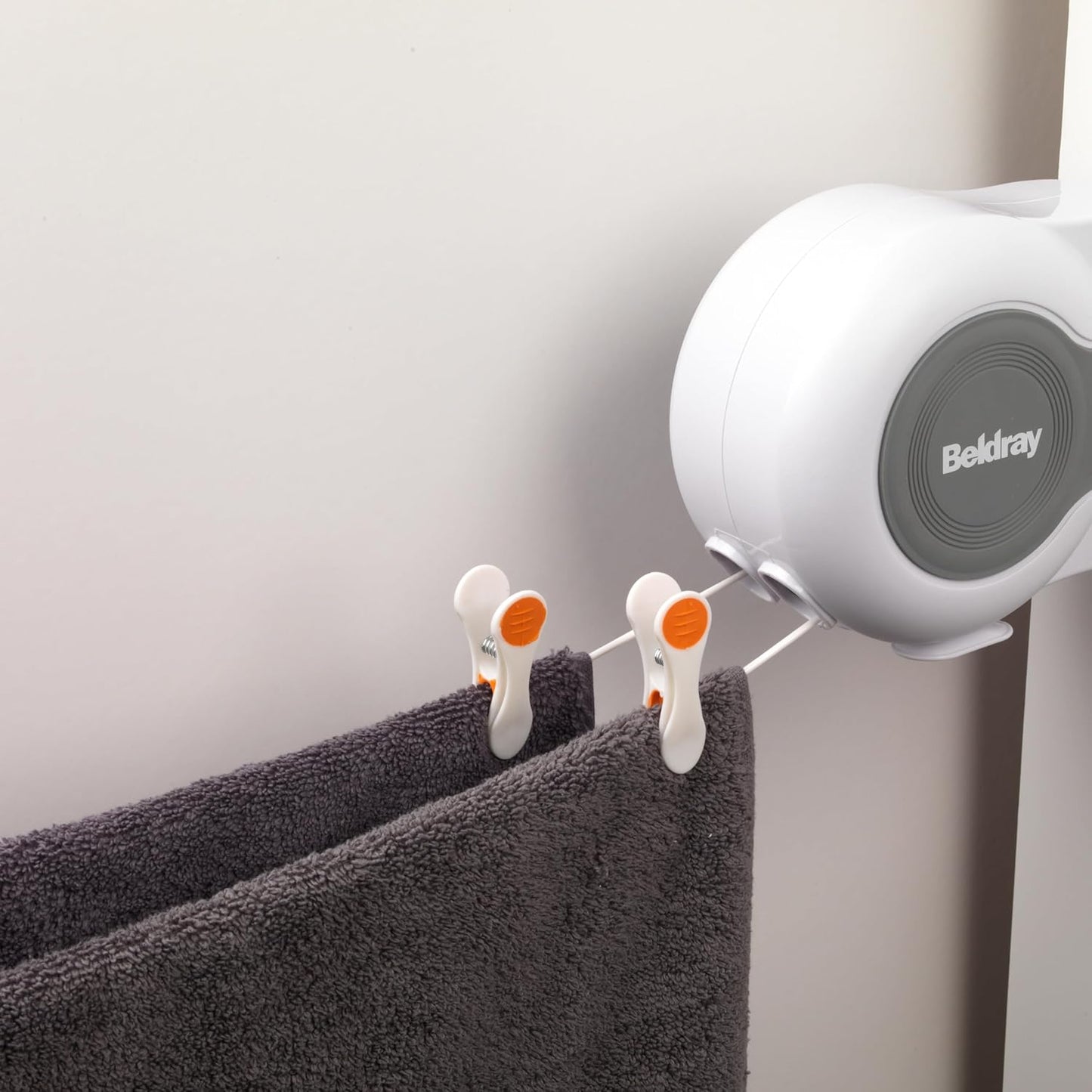 Beldray Dual Retractable Washing Line – 2 × 13 m Double Reel, Wall‑Mounted