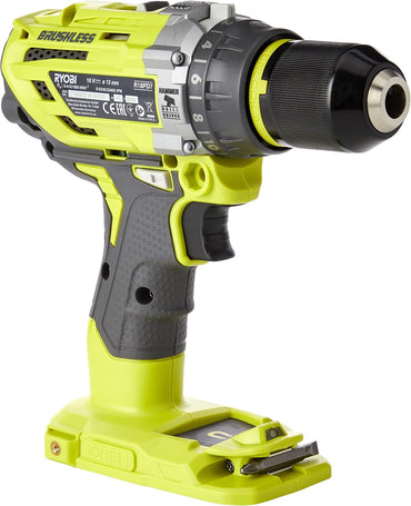 Ryobi 18V Brushless Percussion Drill with 85Nm Torque – Hyper Green