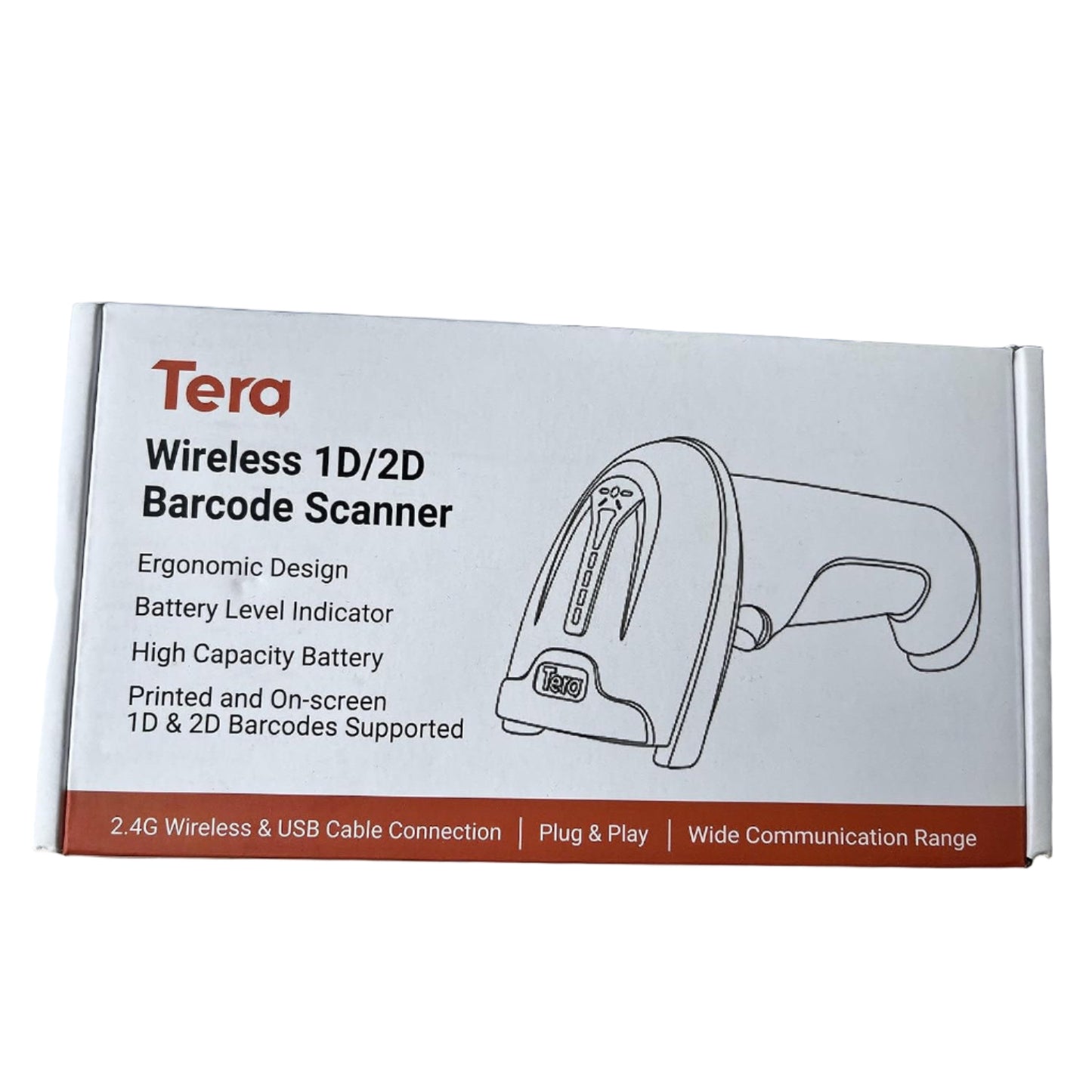 Tera D5100 Wireless 2D QR Barcode Scanner with 100m Range