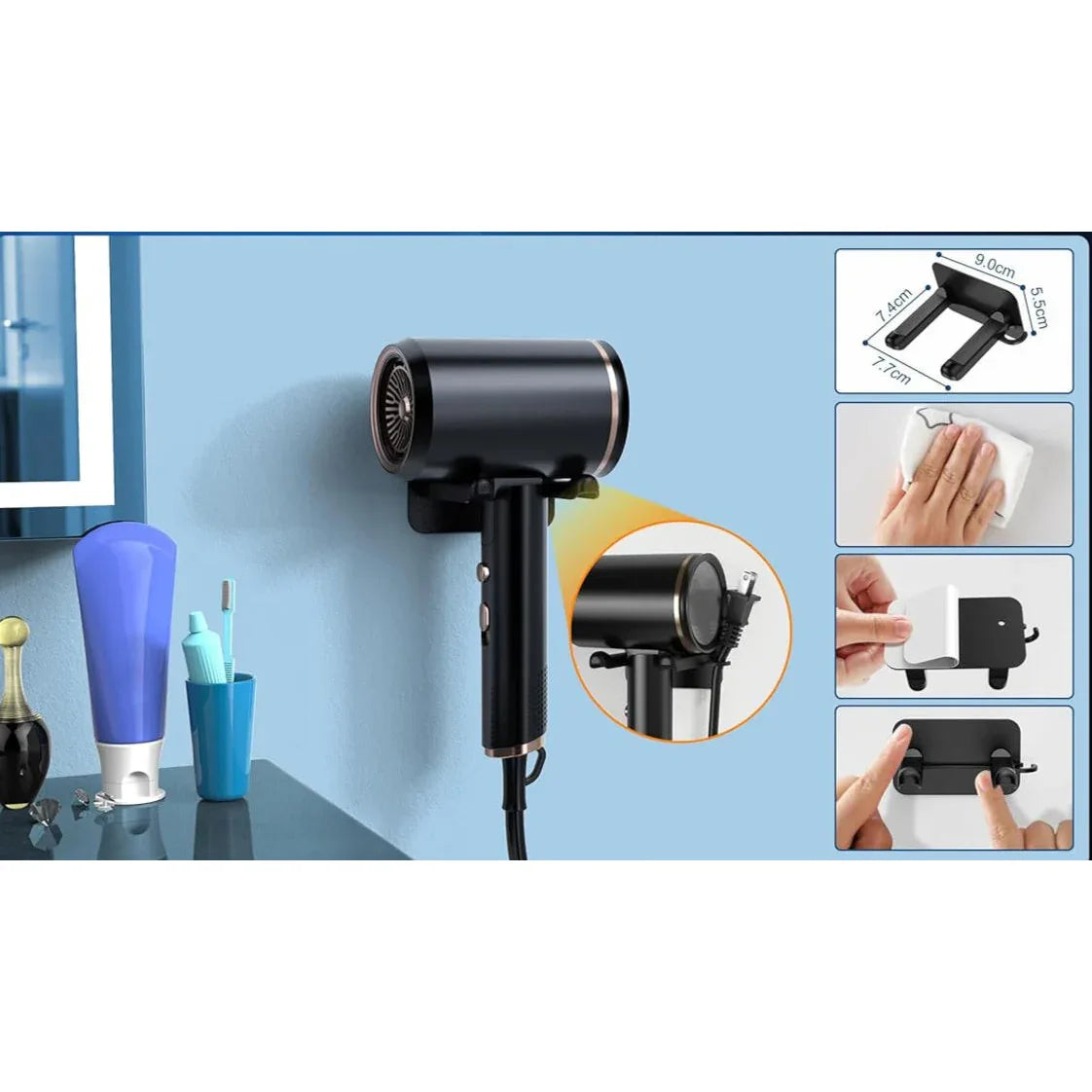 Vbrisi 2400W Foldable Ionic Hair Dryer with Diffuser - Gomix Brands Outlet