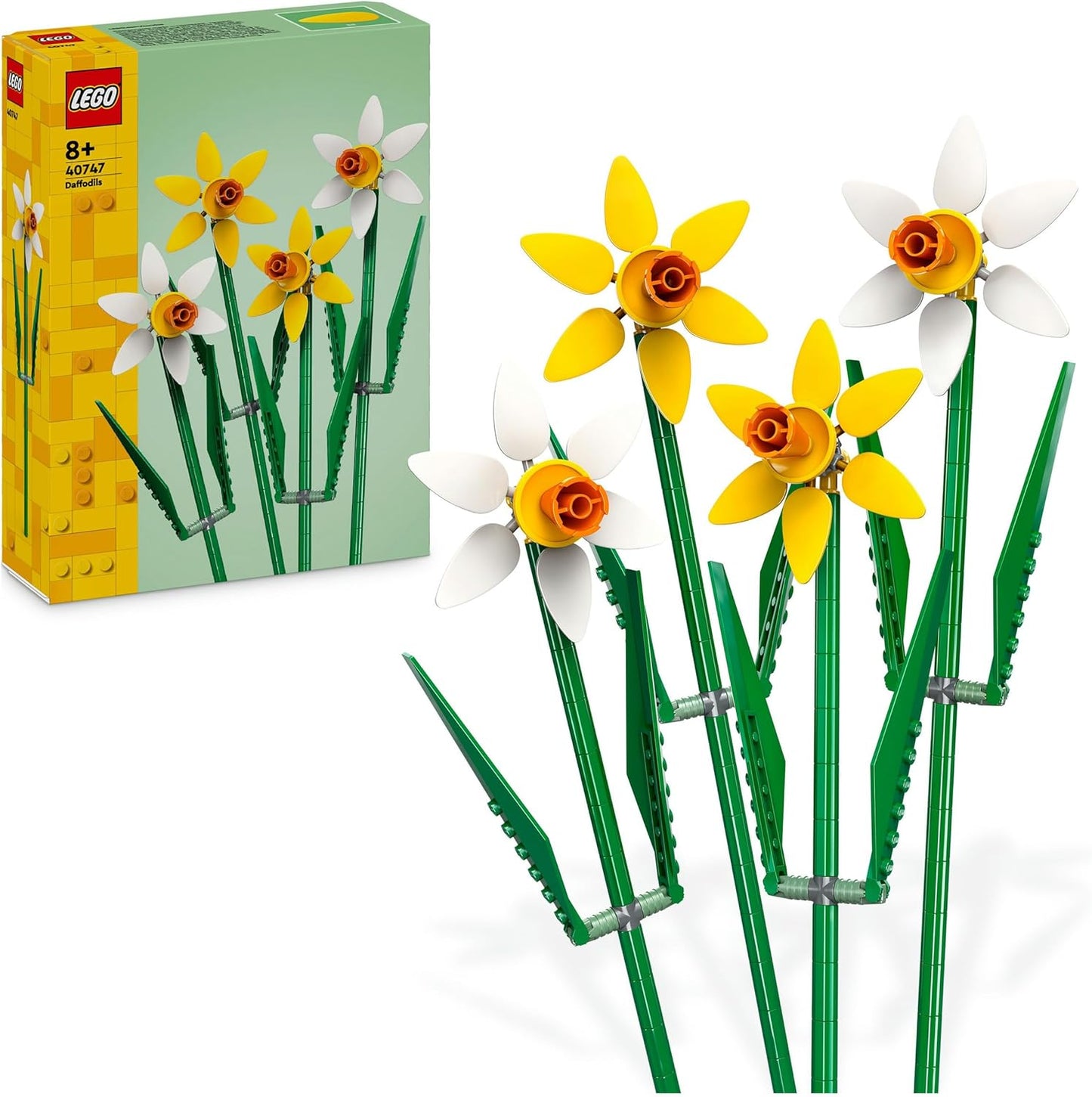 LEGO Daffodil Flower Building Set – Bright Yellow & White Blooms