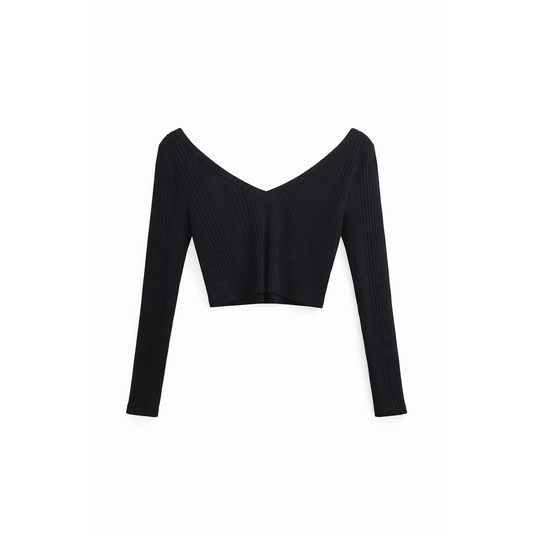 Arizona Jean Co. Athletic Cotton-Spandex Half Sweater V-Neck