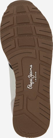 Pepe Jeans Brit Supra Men's Casual White Leather Sneakers with Treaded Sole