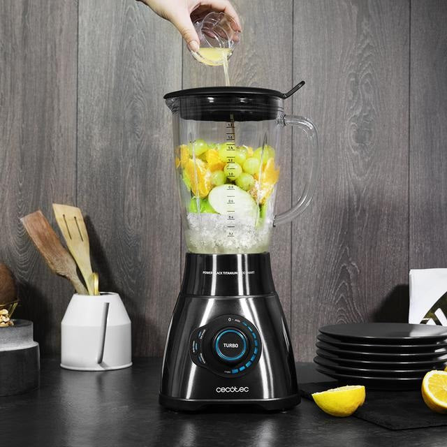 Powerful Cecotec 4101 Power Titanium 2500MAX Pro Kitchen Blender for Smoothies