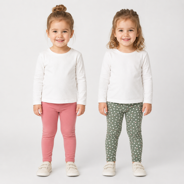 Lupilu Girls' 2-Pack Leggings
