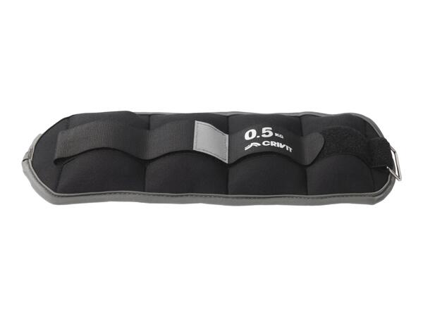 Crivit Ankle Wrist Weights 2-Piece Set 0.5kg Adjustable Velcro
