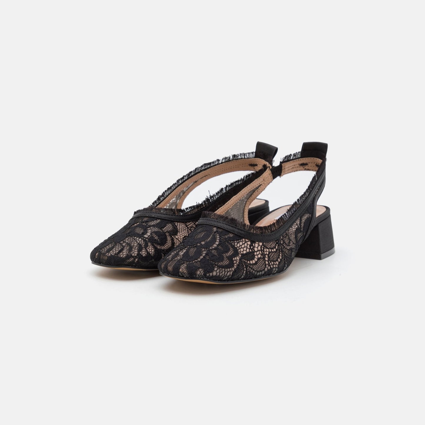 Steve Madden SMITTEN-L Black Lace Classic Heels - Elegant Pointed Toe Pump
