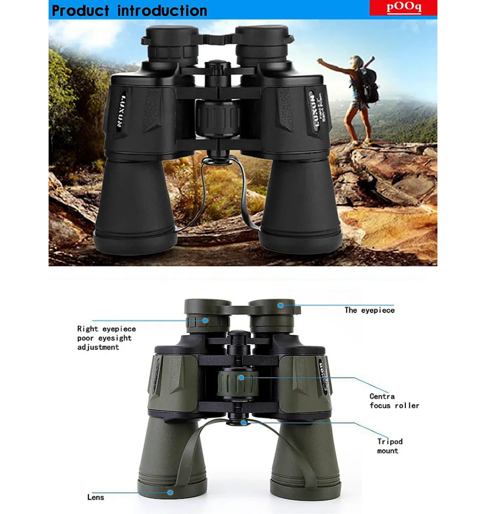 High-Power 20x50 1000m Military Telescope with Low Light Optics