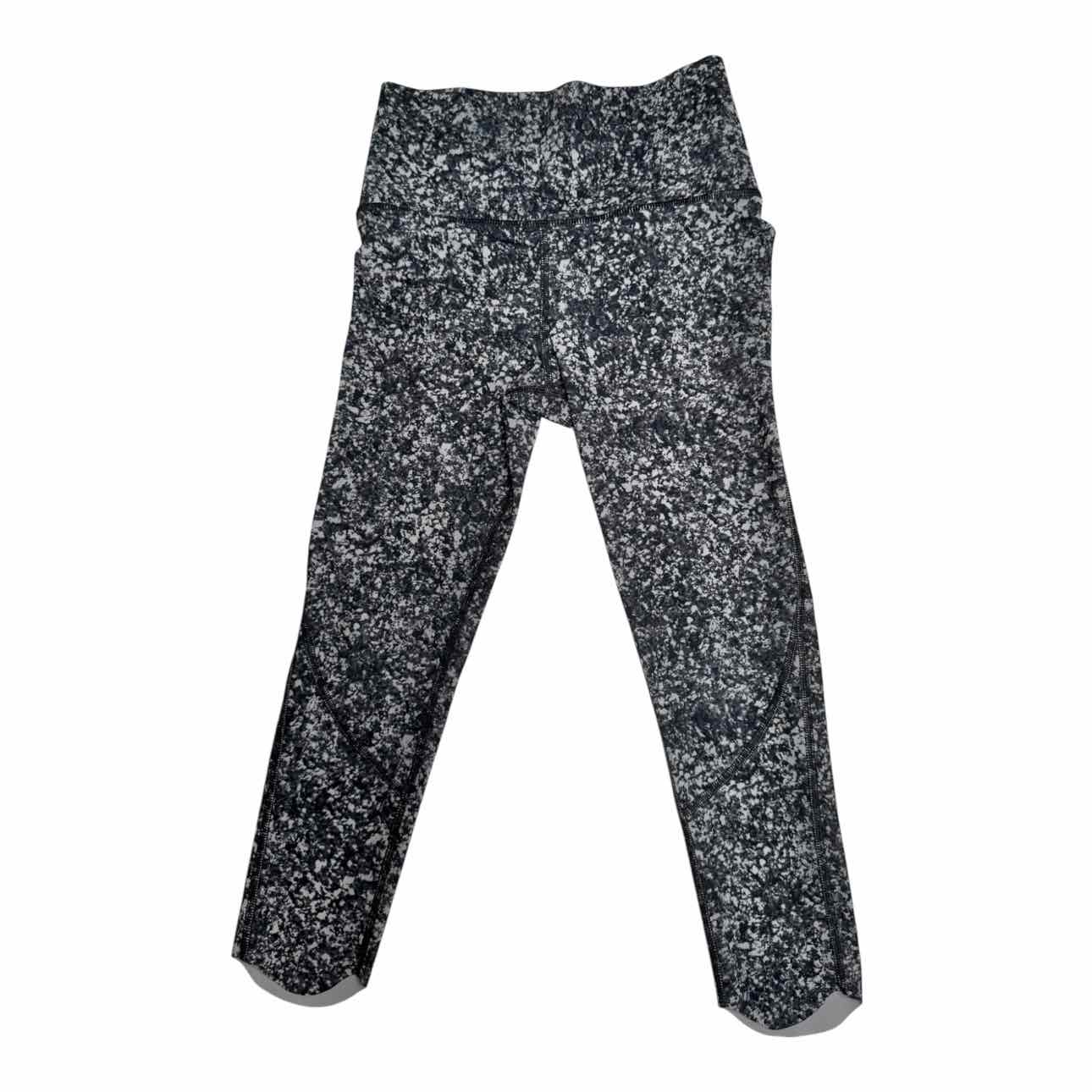 Speckled Active Knit Leggings for Kids Children Black/White