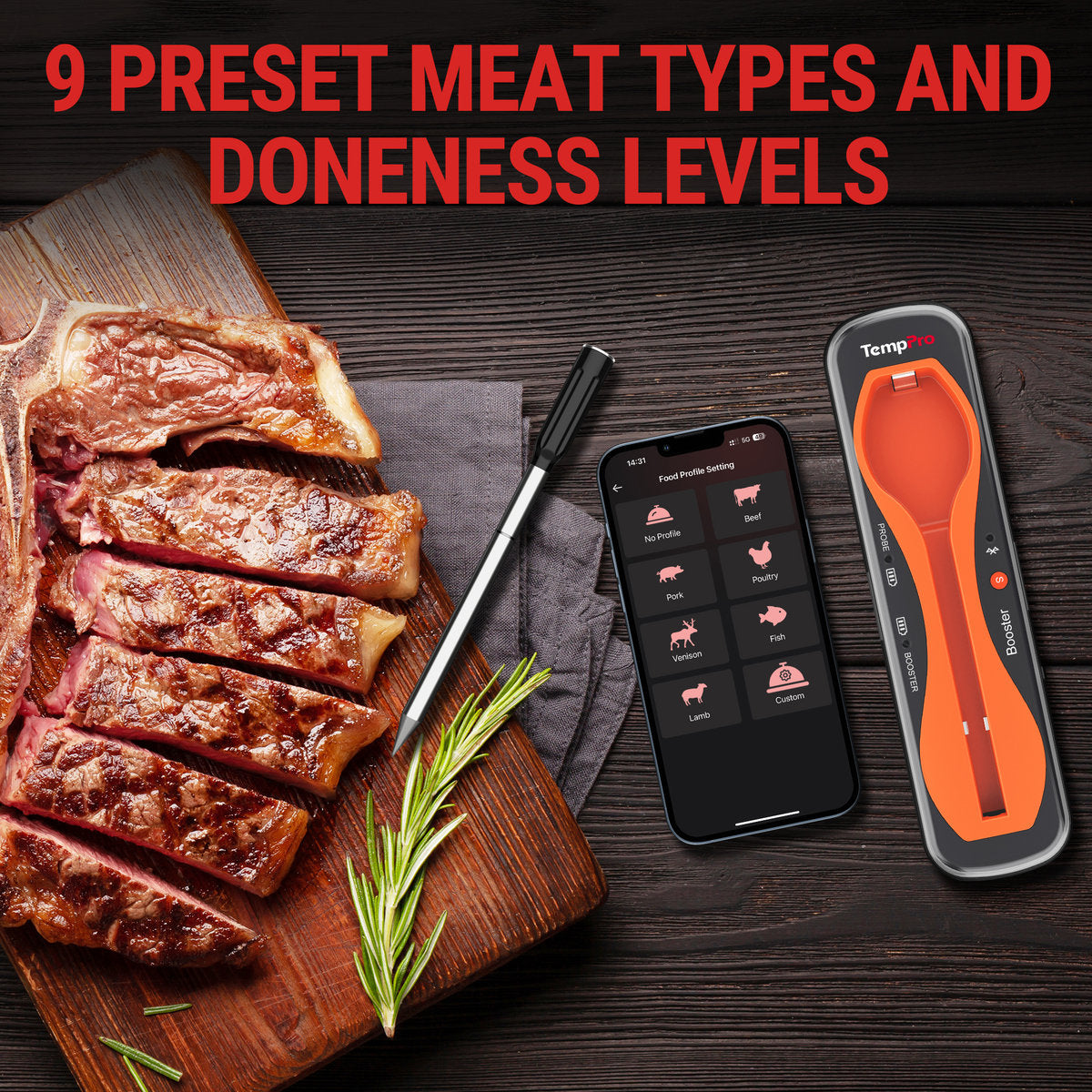 TempPro TempSpike TP960 Wireless Meat Thermometer