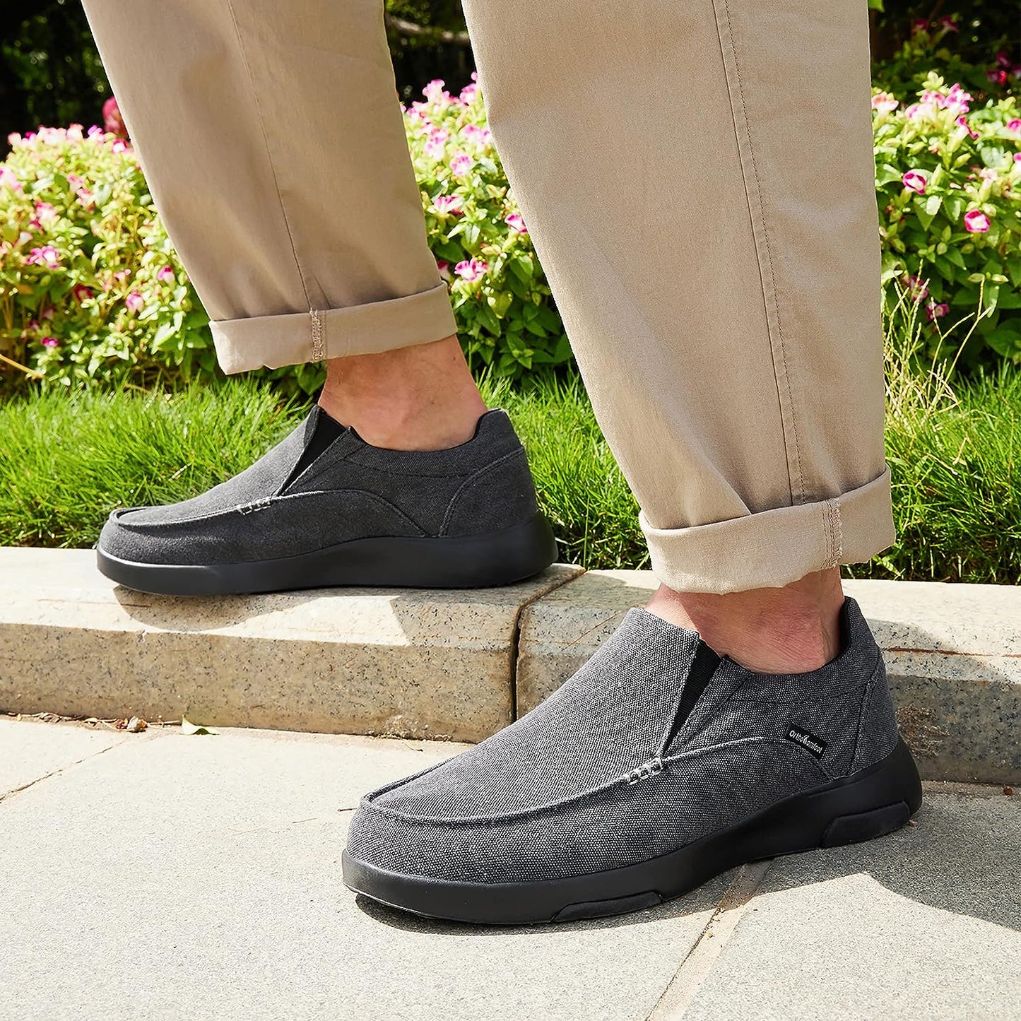 Men's Arch Support Slip-On Loafers for Plantar Fasciitis Comfort