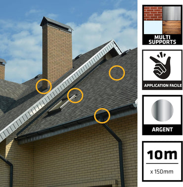 Sika Multiseal 82813 Self‑Adhesive Cold Tape Silver 150mm × 10 m