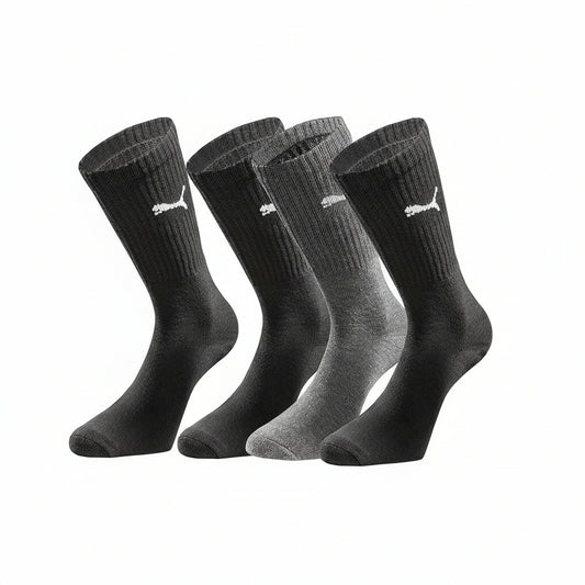 PUMA 3P Crew Socks Breathable Cushioned Sports Socks