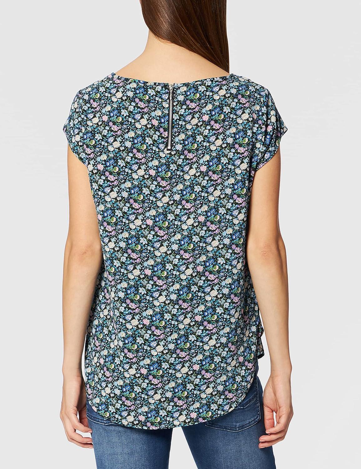 ONLY Women's Onlvic Summer Short Sleeve AOP Top – Light, Flowy, Patterned T-Shirt - Gomix Brands Outlet