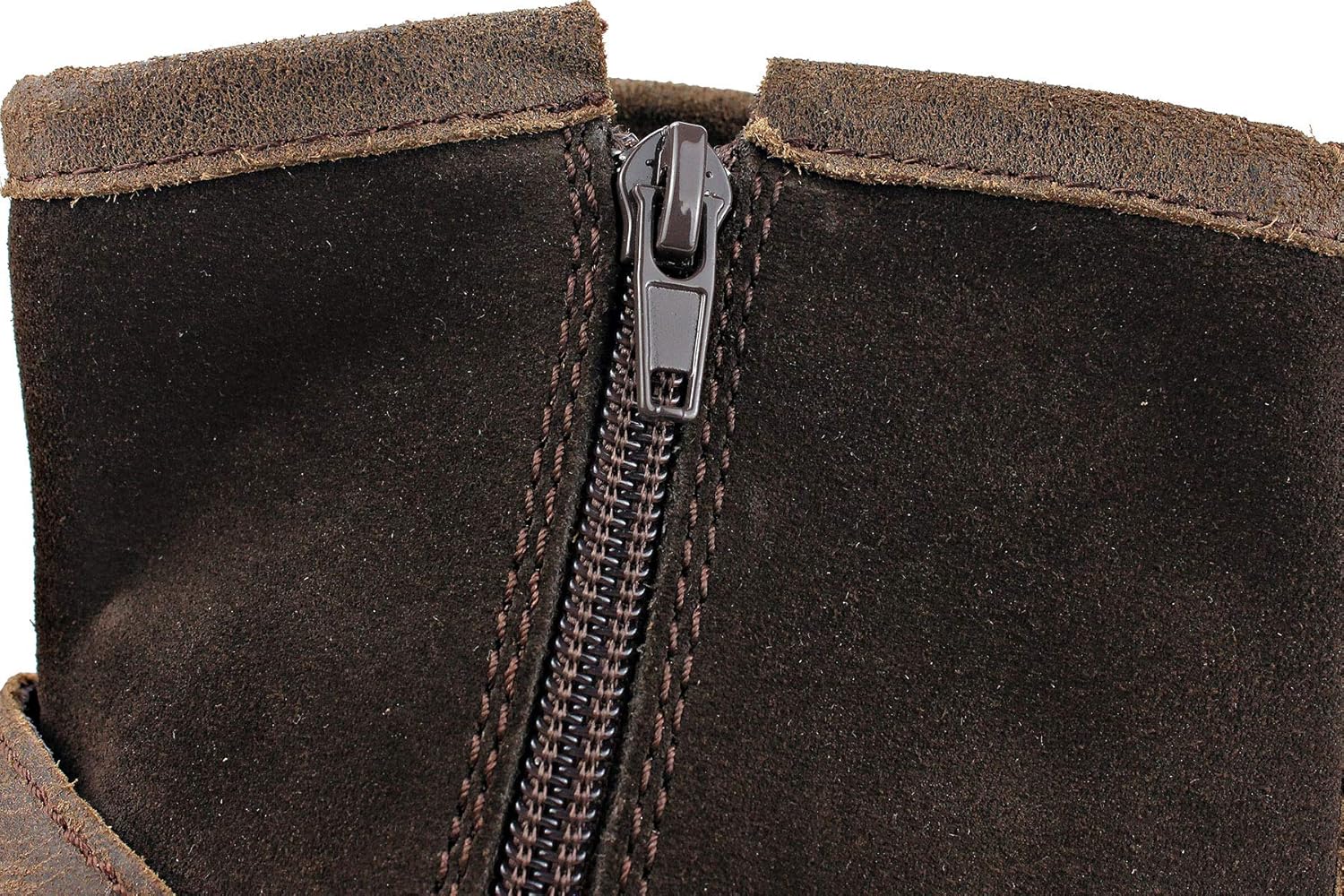 OSSTONE Men's Moto Leather Boots with Side Zipper