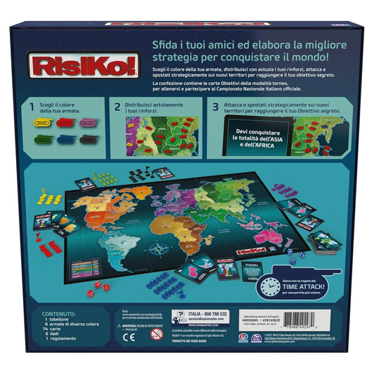 Risk Classic Edition 2023 Board Game – Strategic Conquest for 3‑6 Players, Italian - Gomix Brands Outlet
