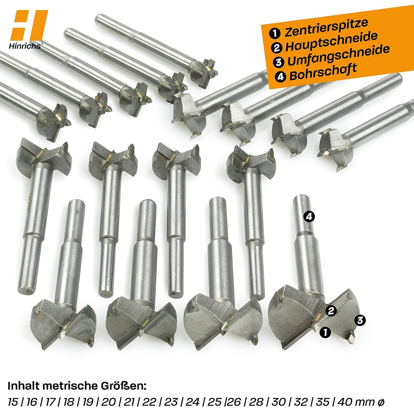 Forstner Drill Bit Set 17Pc