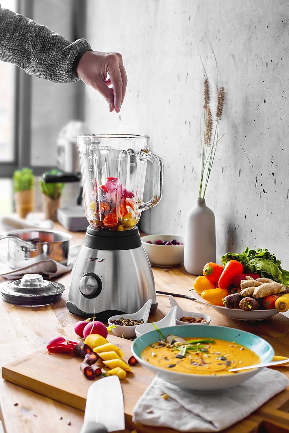 Gastroback Vital 1.5L Borosilicate Glass Mixer with Ice Crusher