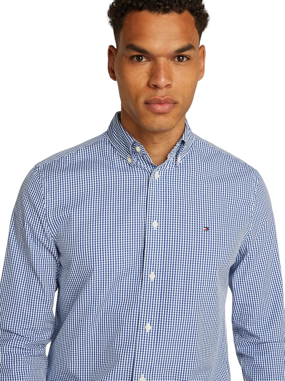 Men's Tommy Hilfiger Flex Poplin Gingham Regular Fit Button-Down Shirt