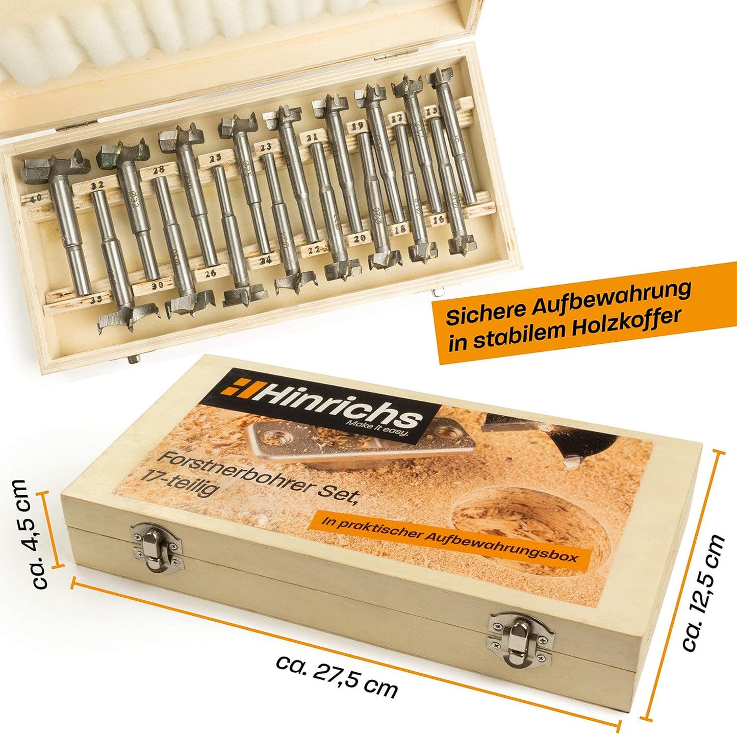 Forstner Drill Bit Set 17Pc