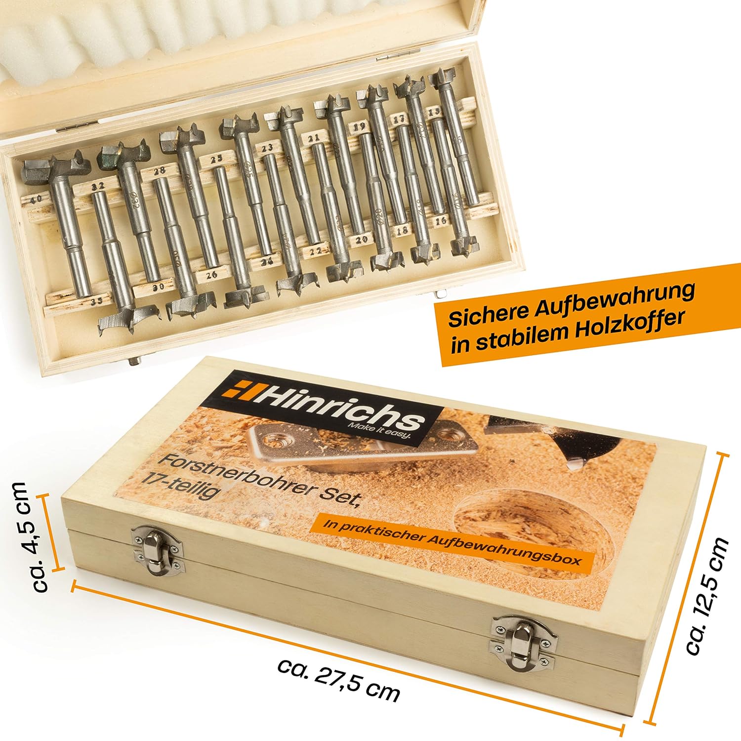 Forstner Drill Bit Set 17Pc