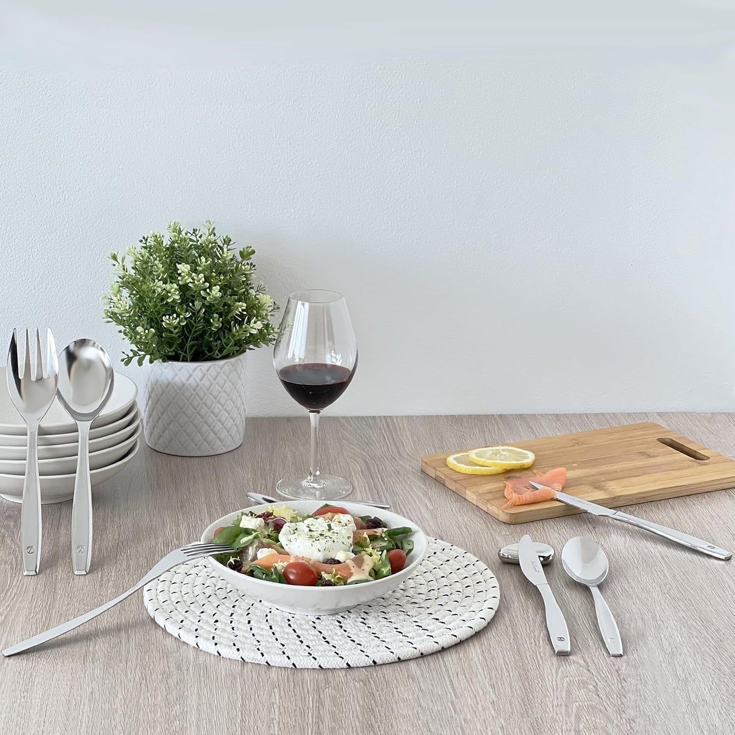 Lou Laguiole 24-Piece Stainless Steel Mirror Cutlery Set