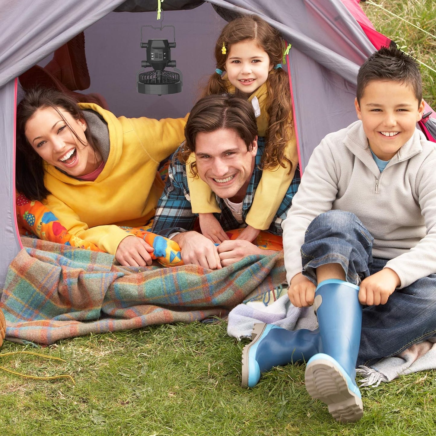 Portable LED Lantern with Fan: 2-in-1 Battery Powered Light and Cooling