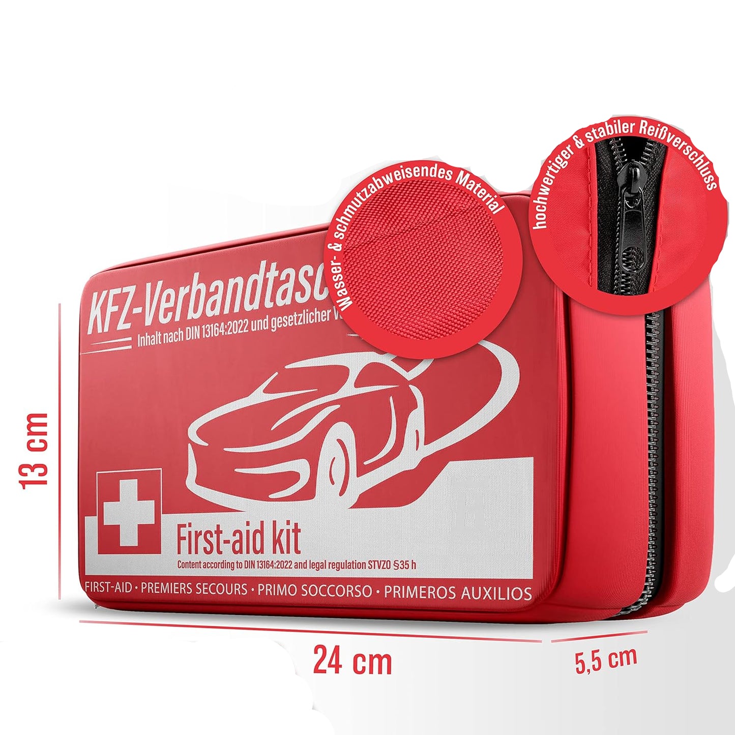 Heldenwerk Car First Aid Kit 2023 TÜV Tested EU Compliant