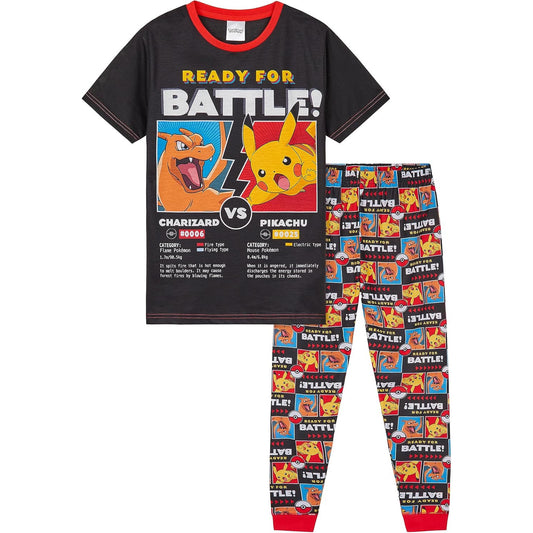 Pokemon Boys Pyjamas Set Comfortable Polyester Sleepwear