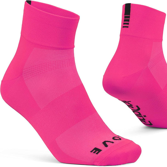 GripGrab Lightweight Summer Cycling Socks – Breathable Mesh, Pink Hi-Vis